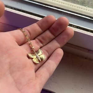 14K butterfly necklace